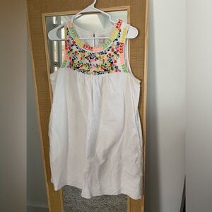 Jcrew Mexican embroidered white dress